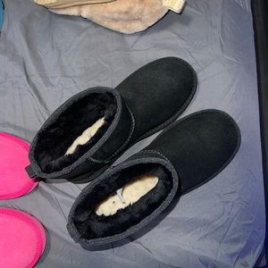 Mini black uggs size 6